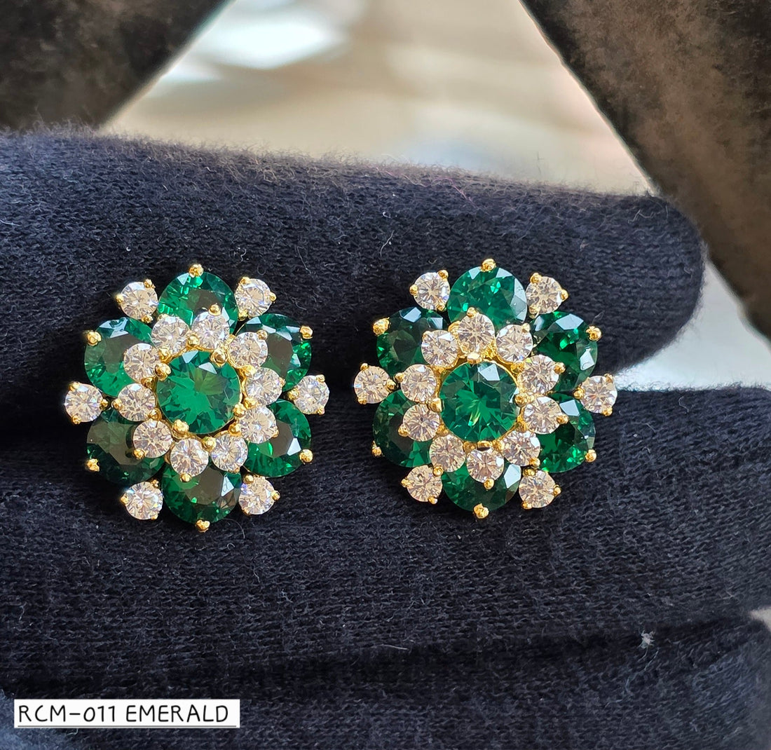 Muthu Emerald Earrings
