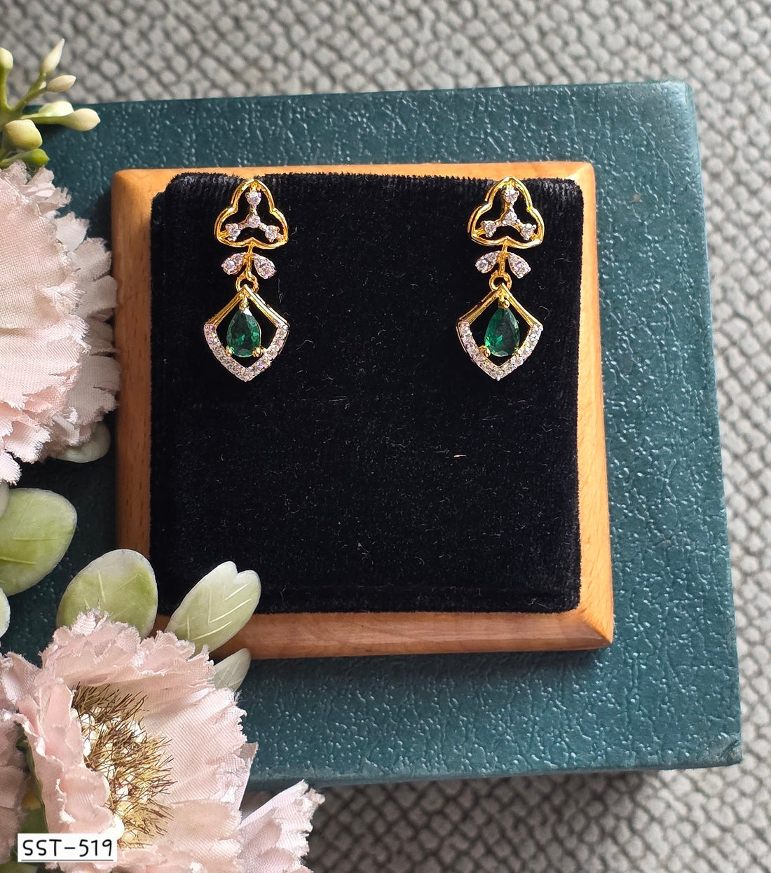 Dhara Emerald Drop Earrings
