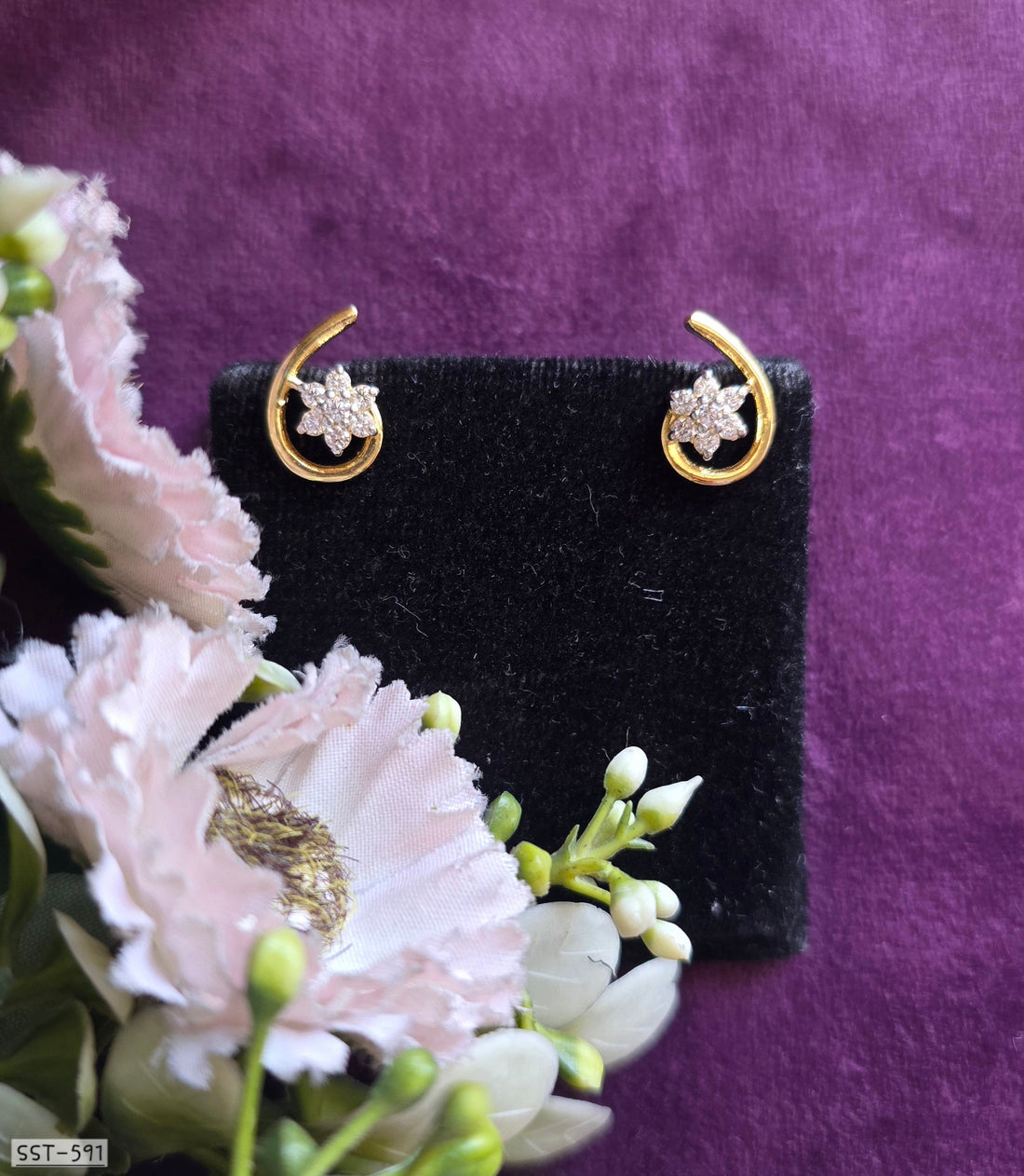 Celestial Swirl Stud Earrings