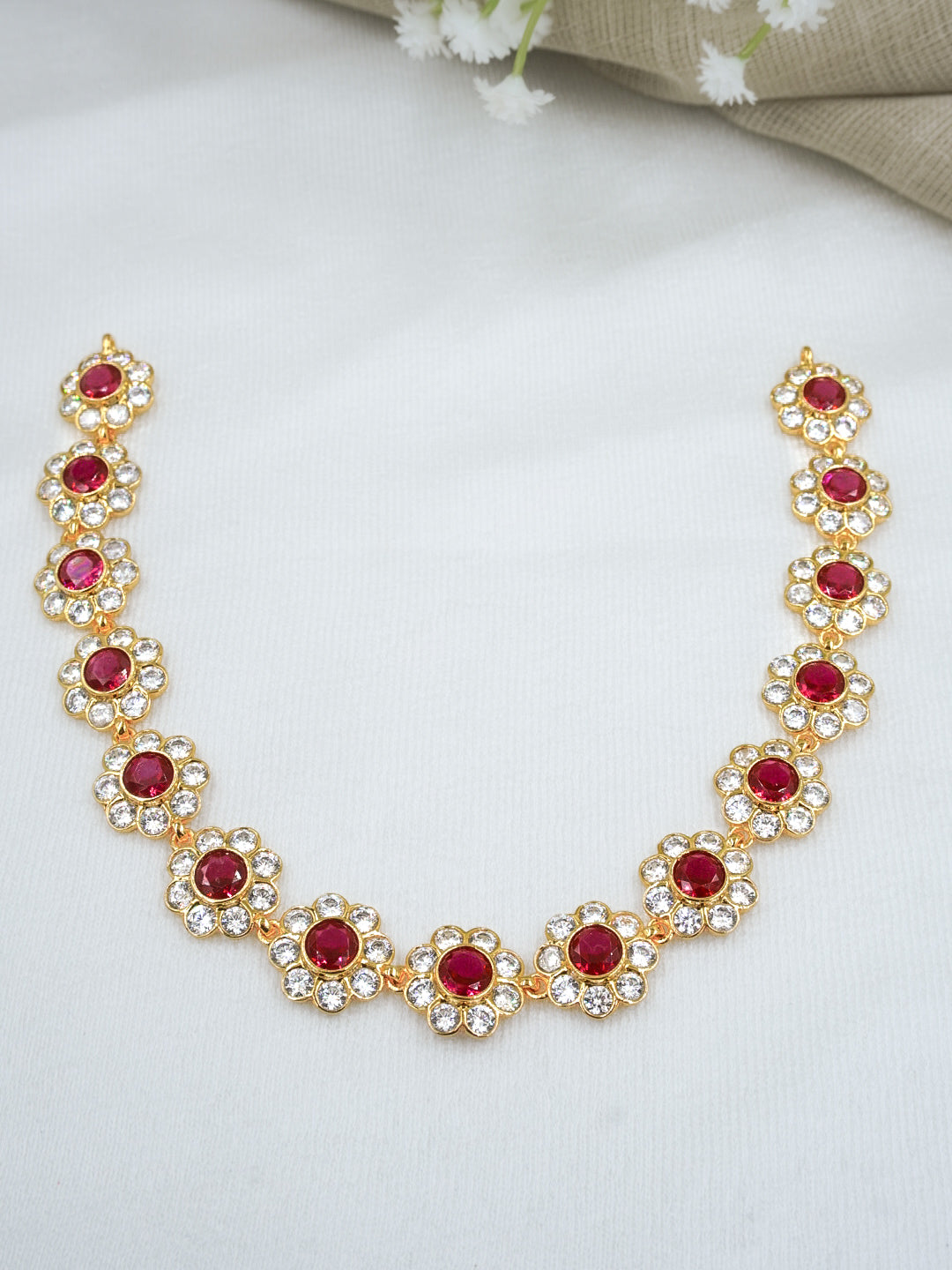 Ruby Floral Necklace