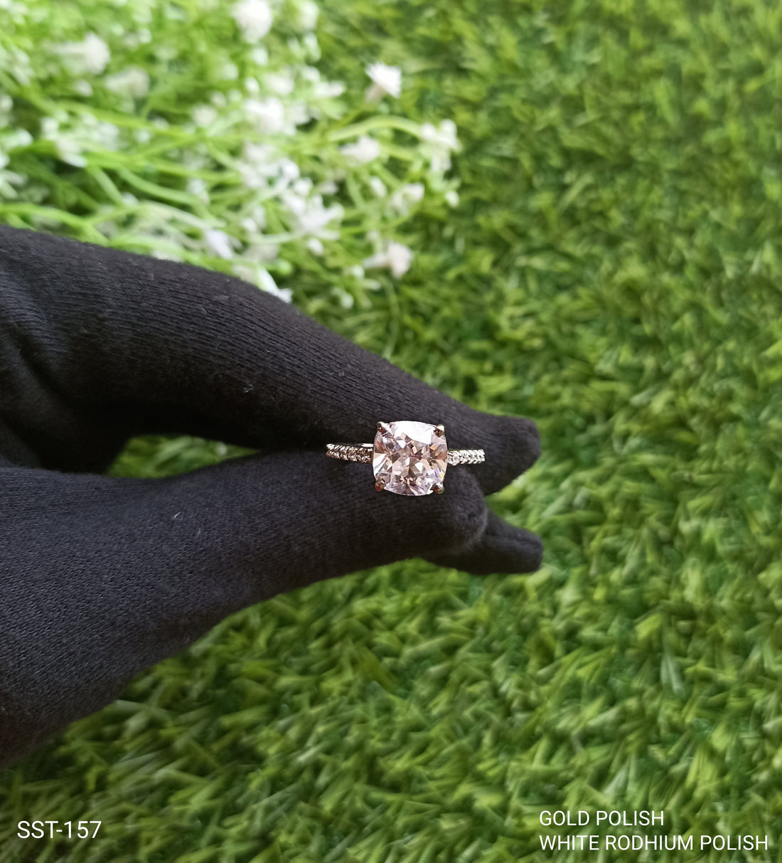 Pink Stone Statement Ring