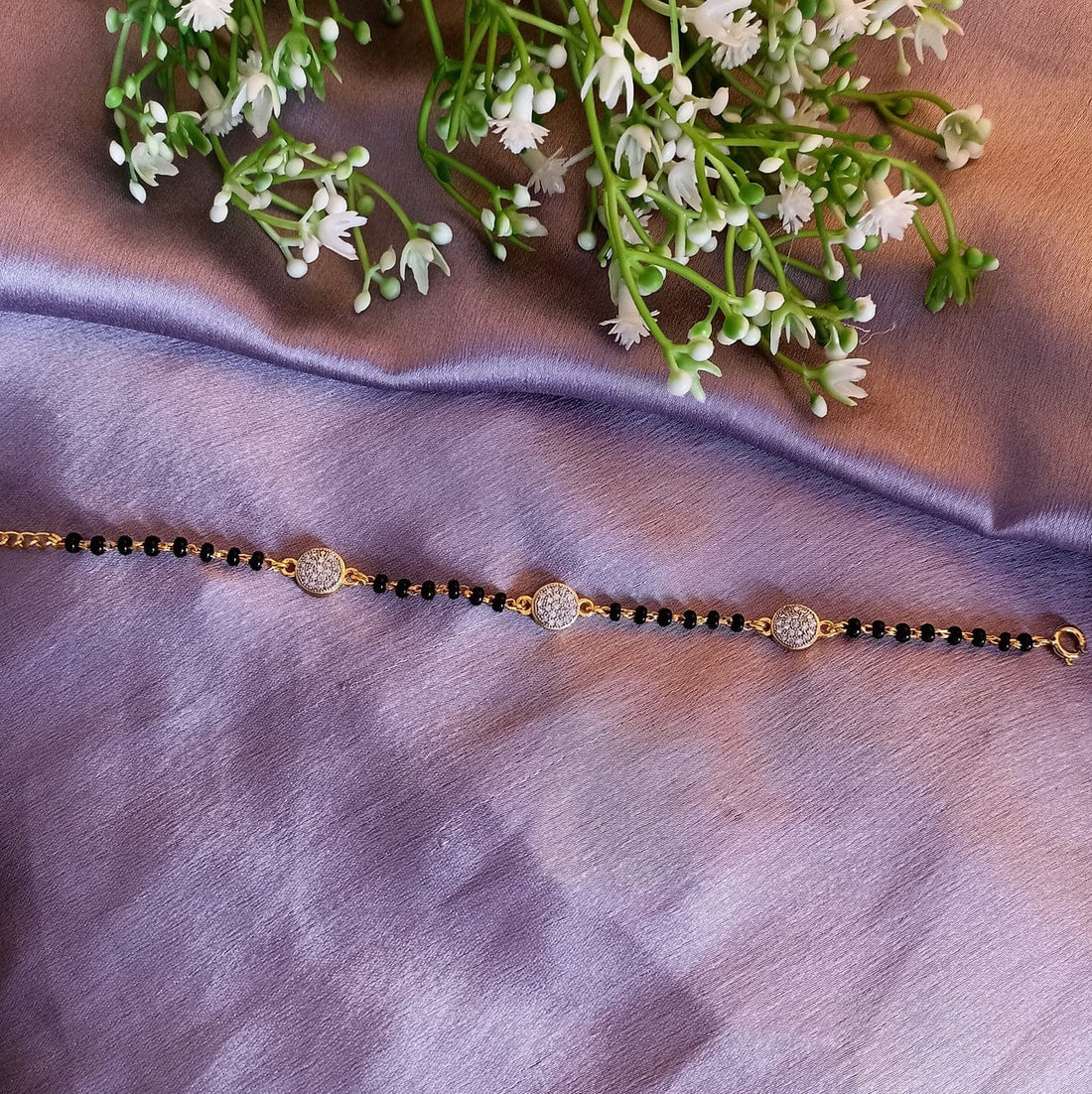 Round CZ Mangalsutra Bracelet