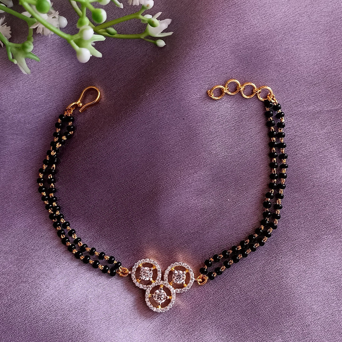 Sequence Diamond Mangalsutra Bracelet