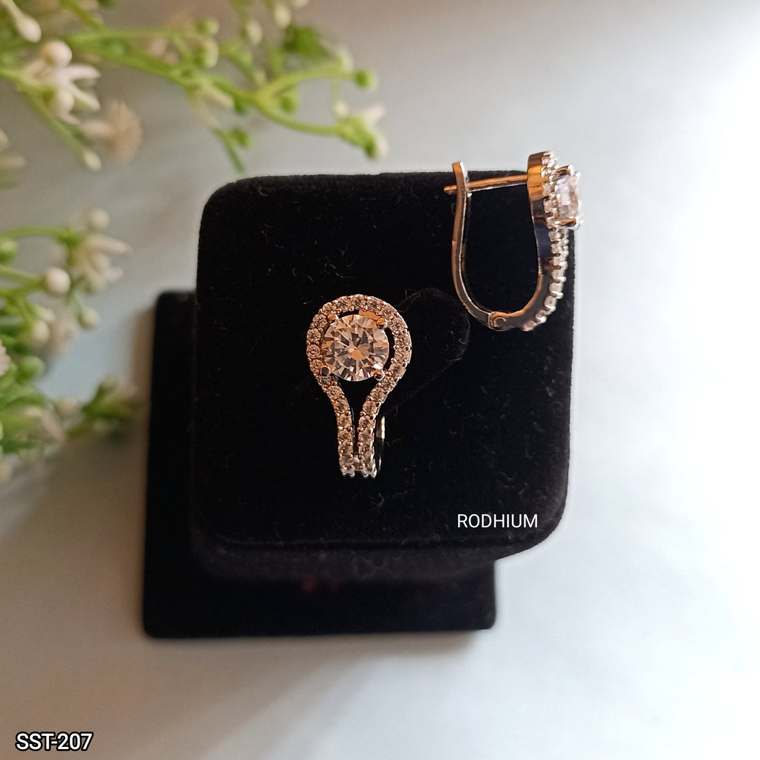 Portuguese Diamond And Halo Bali Earrings