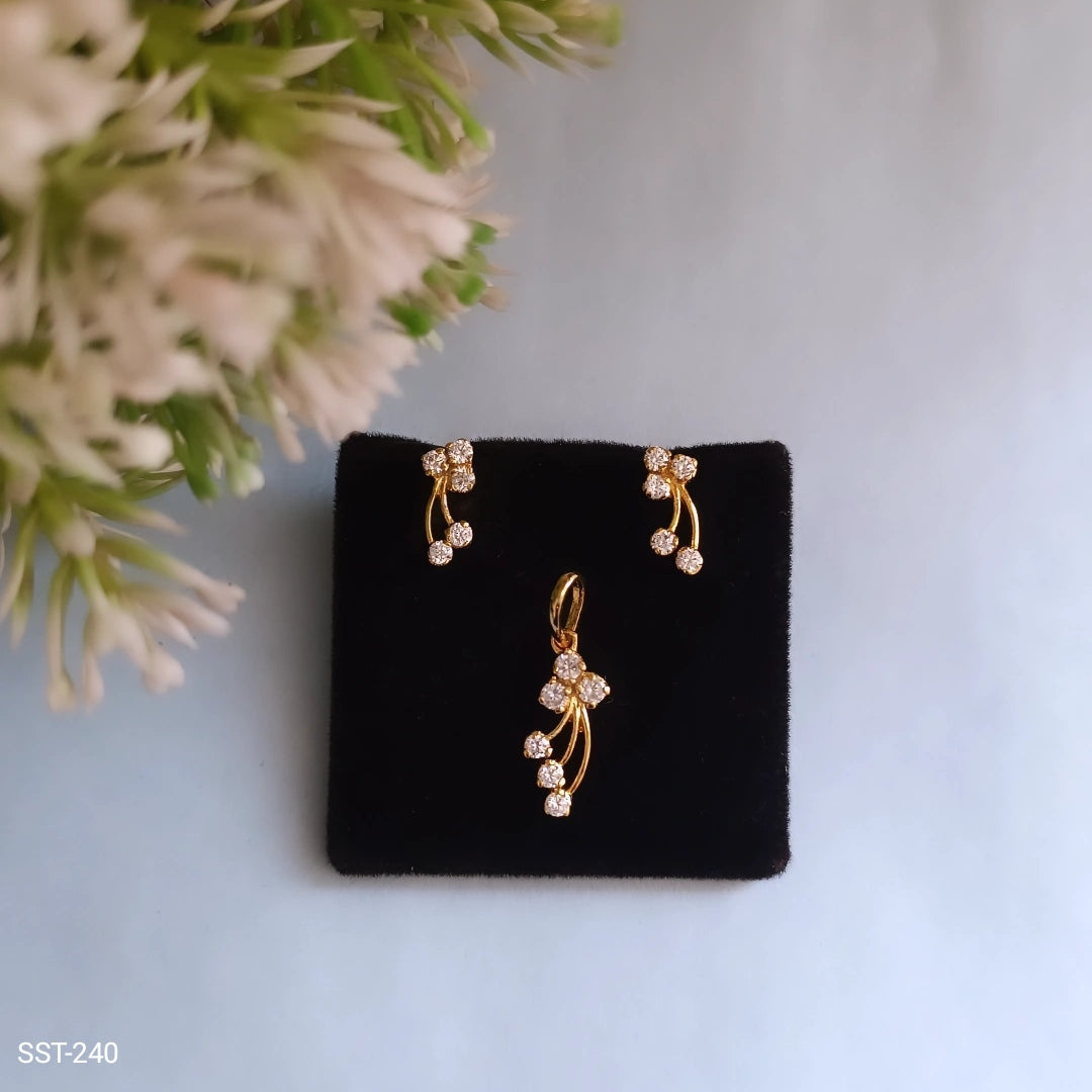 Osha Floral Pendant And Earring Set
