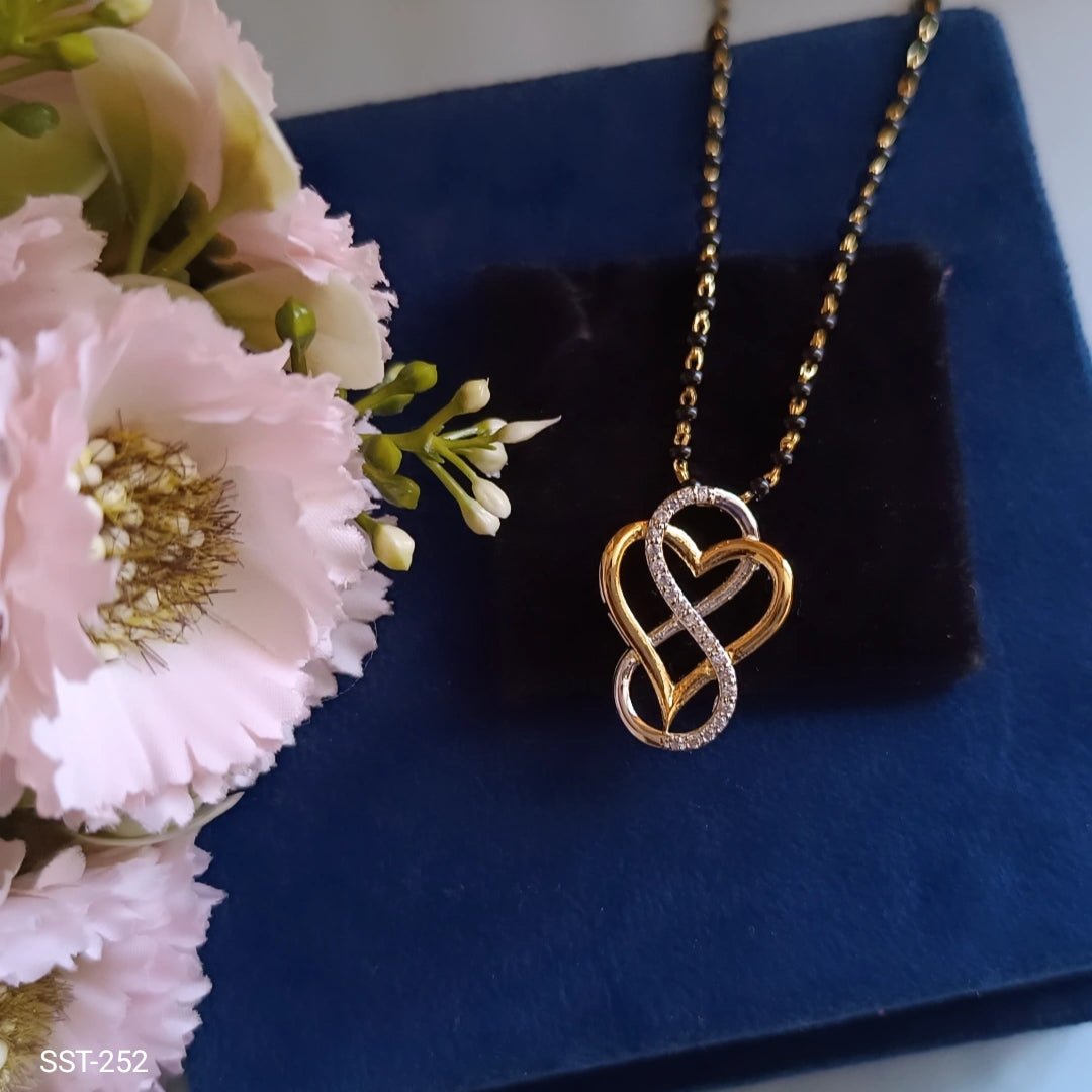 Heart Infinity Pendant Mangalsutra