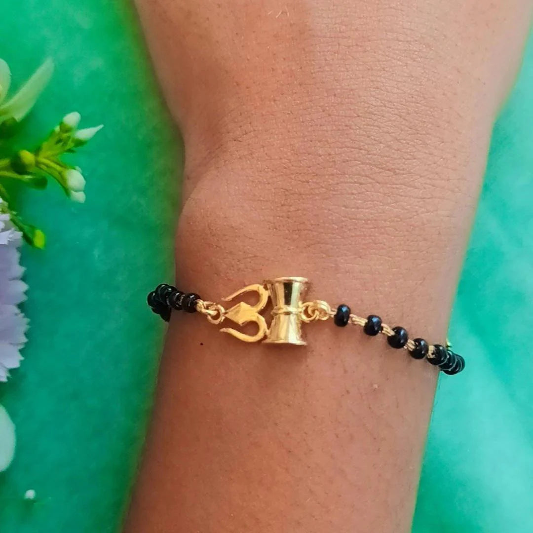 925 Silver Trishul Kid Bracelet