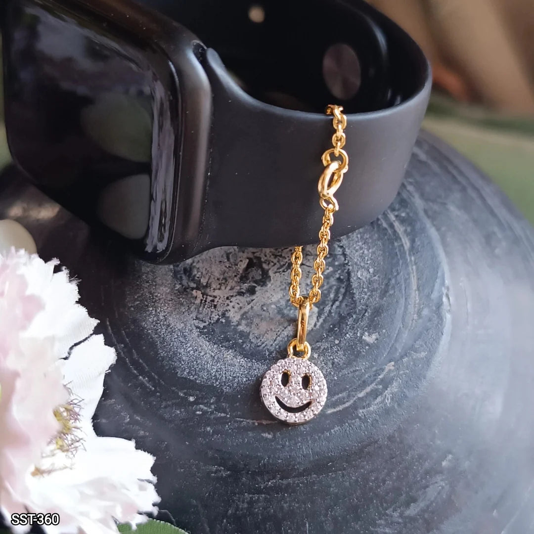 Playful Smiley Watch Charm