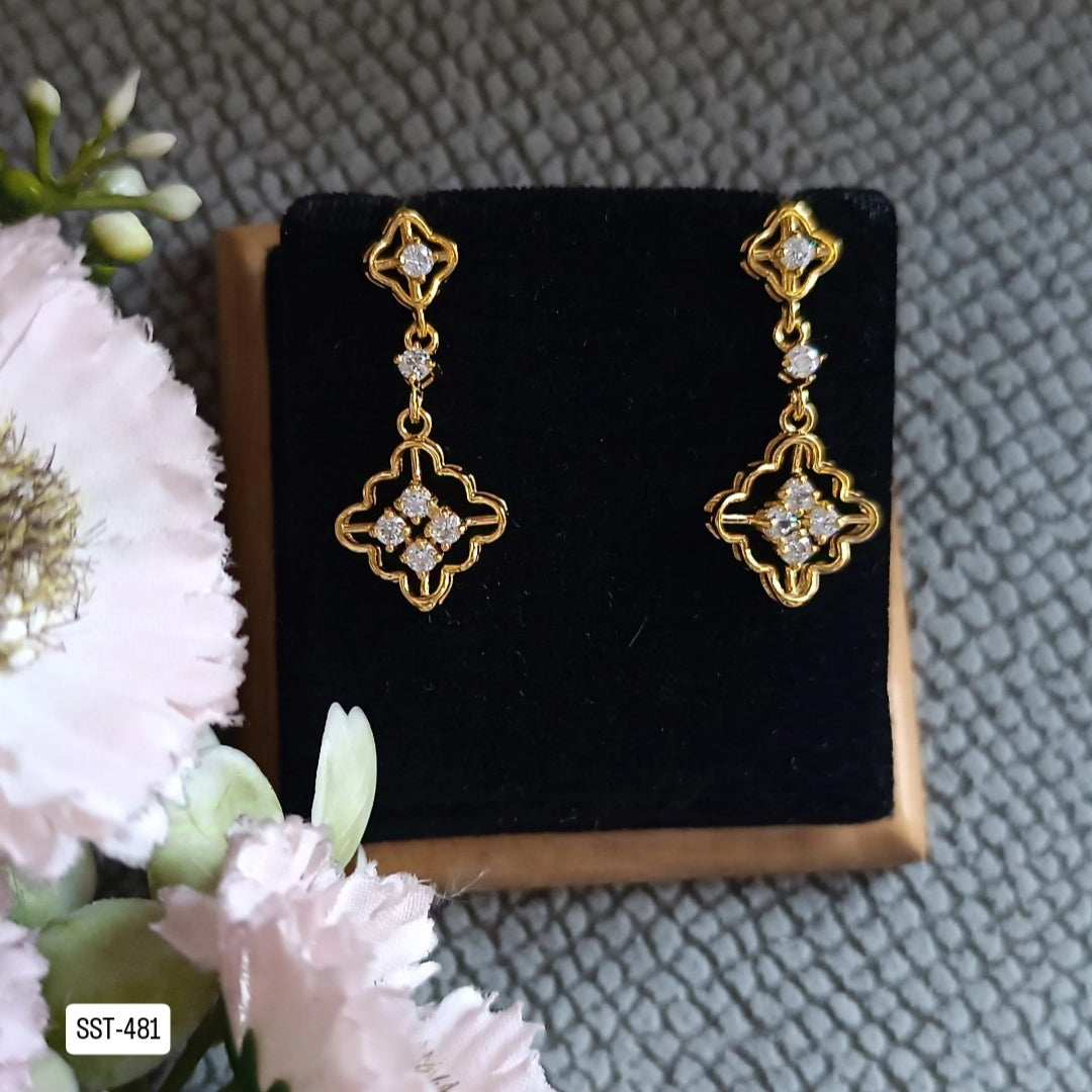 Isai Cz Flower Drop Earrings