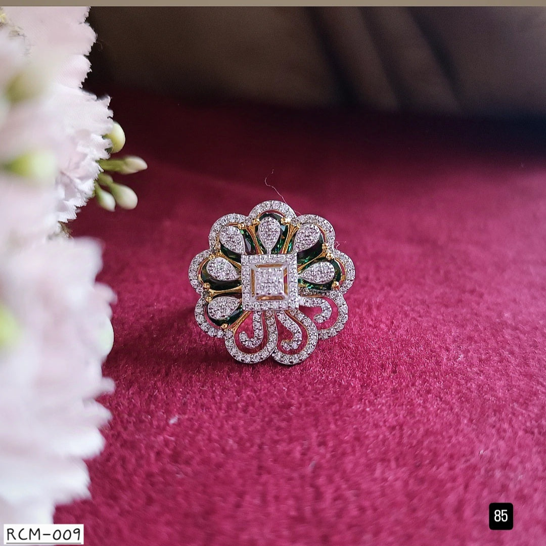 Floral Halo Cocktail Ring