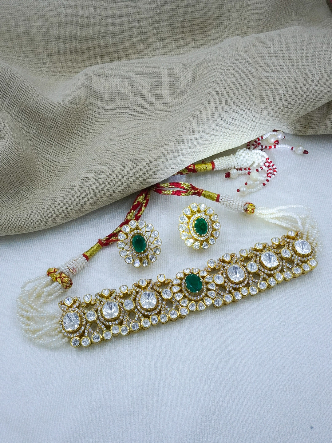 Golden Glow Polki Necklace
