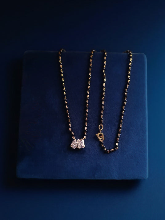 Emerald Cut Diamond Mangalsutra