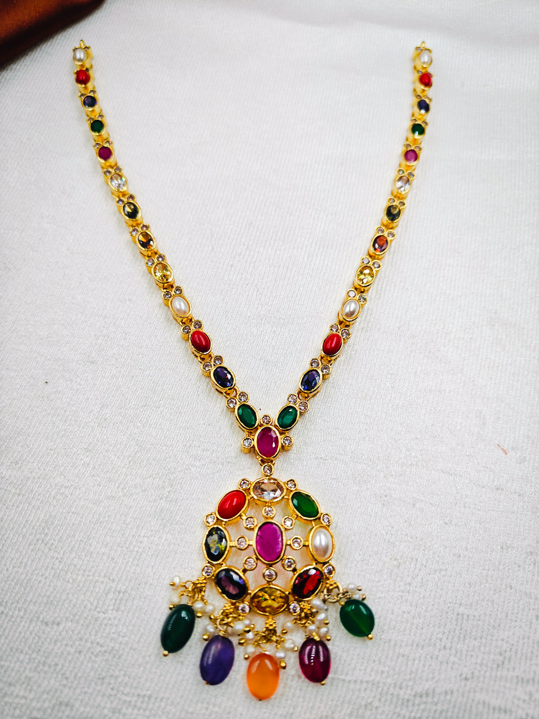 Navaratna Pendant Necklace