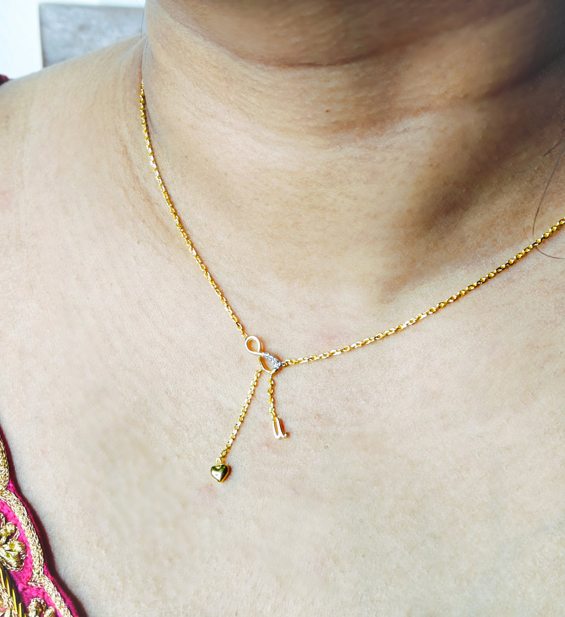 Infinity Love u Charm necklace