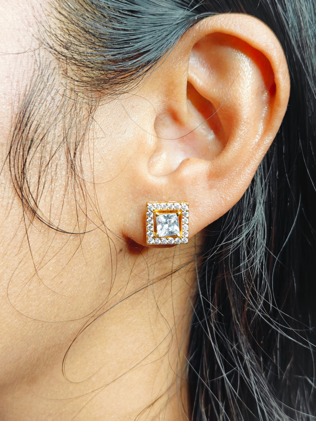 Square Shimmer Studs