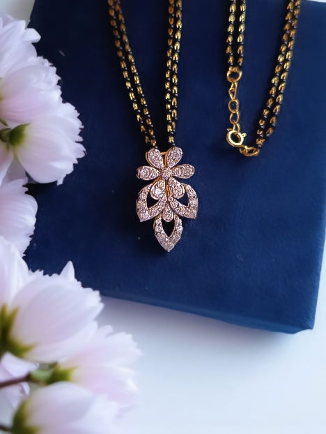 Floral Diamond Mangalsutra