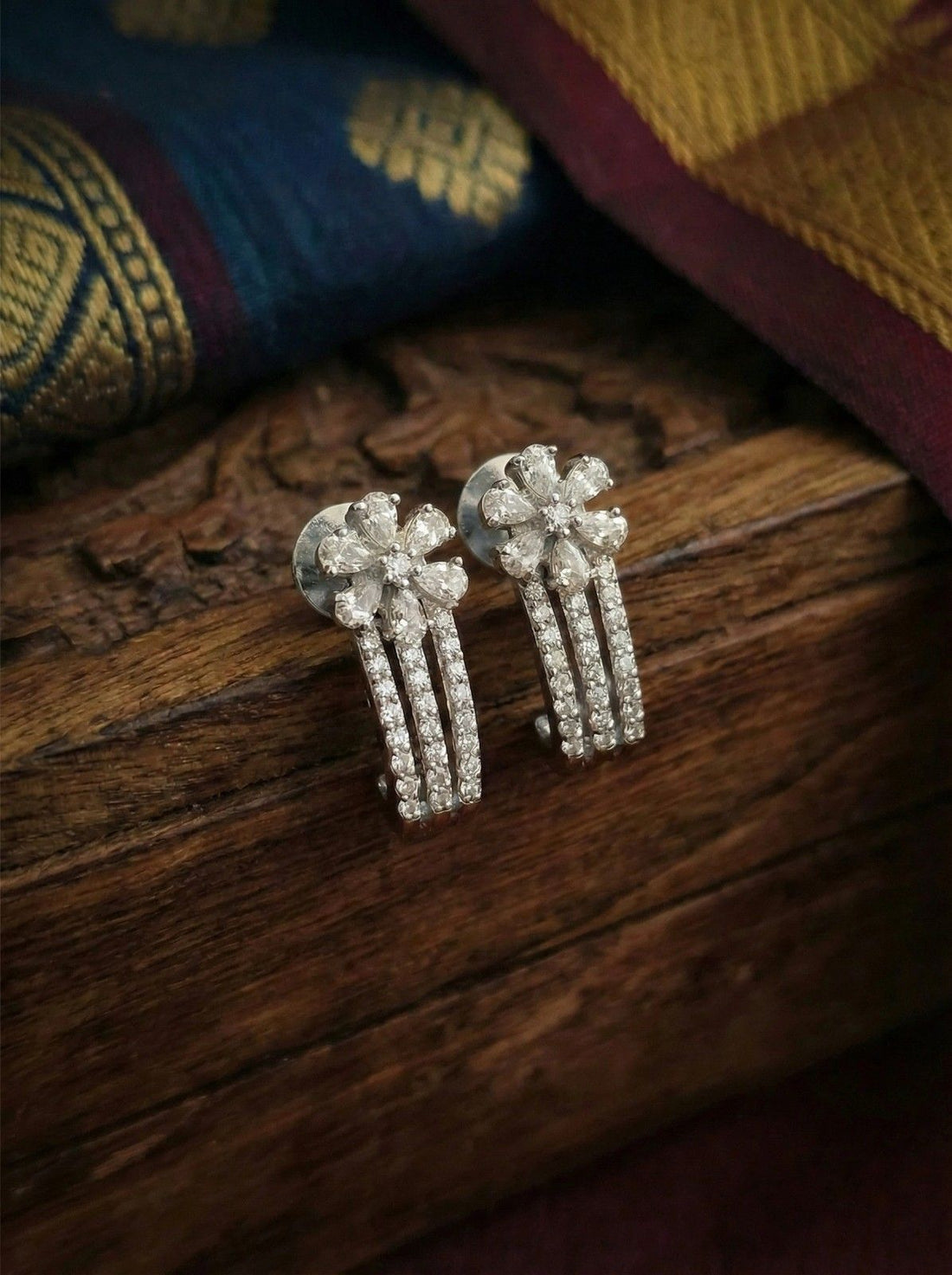 Elegant Bloom Cascade Studs