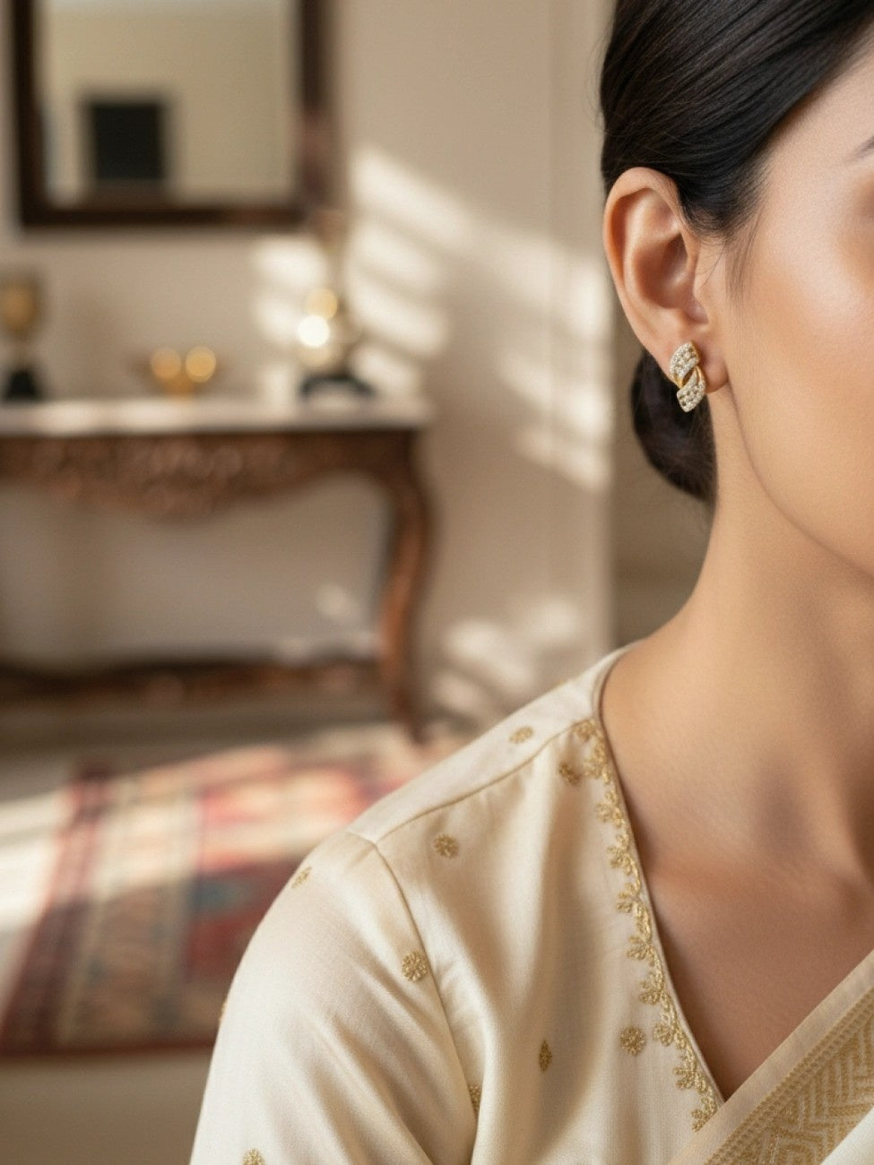 Twisted Leaf Stud Earrings