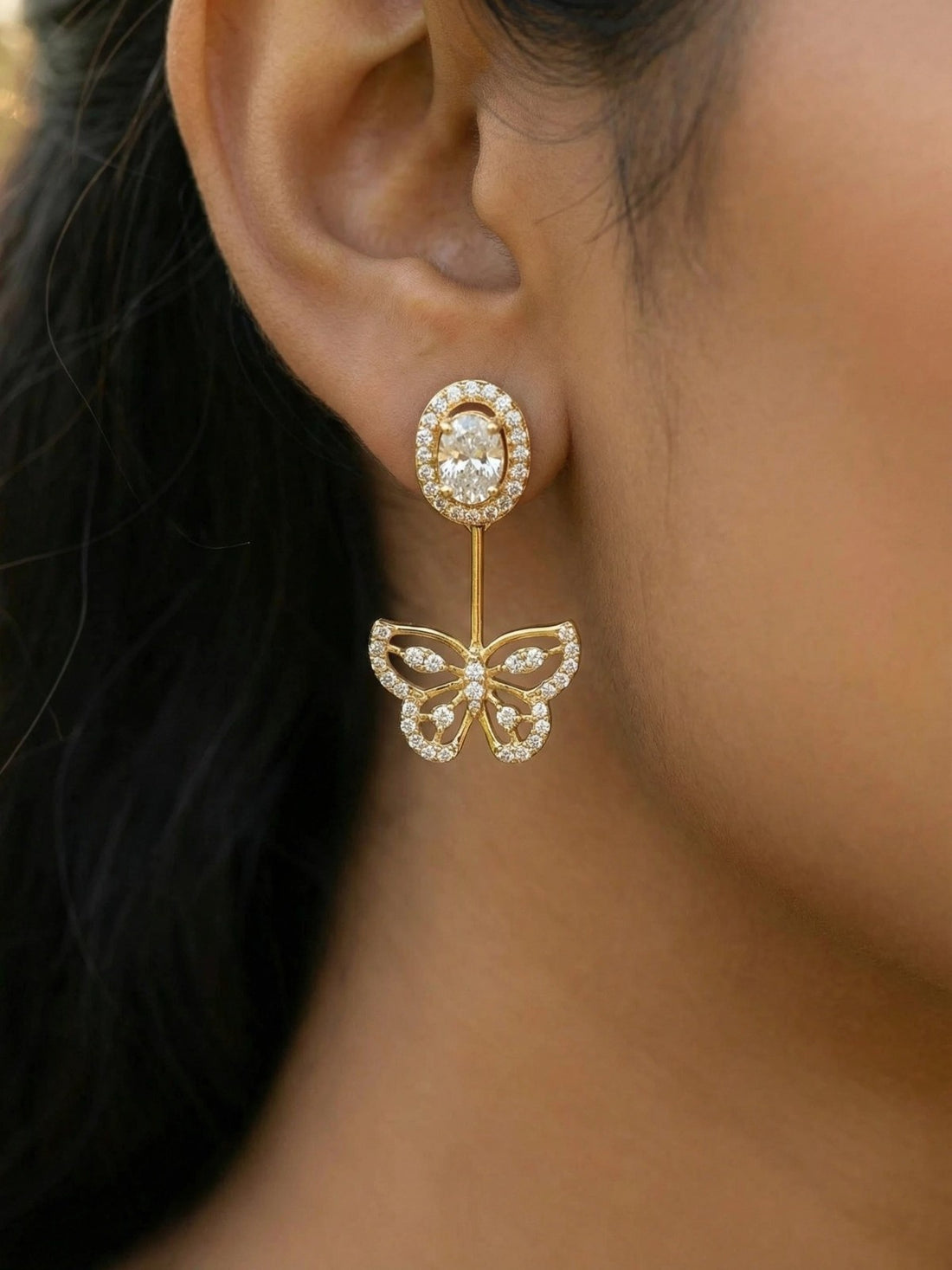 Reva Butterfly Drop Earrings