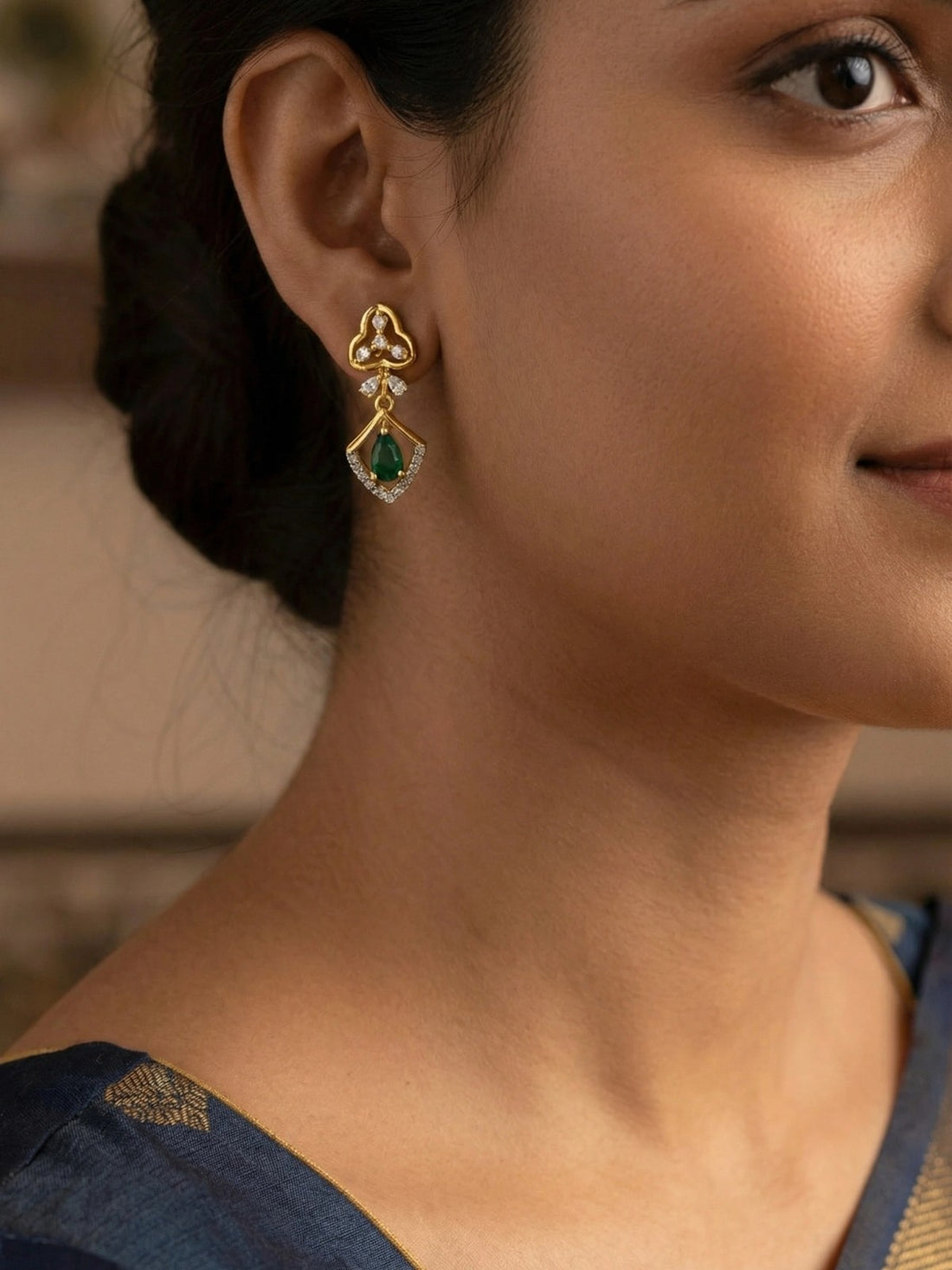 Dhara Emerald Drop Earrings