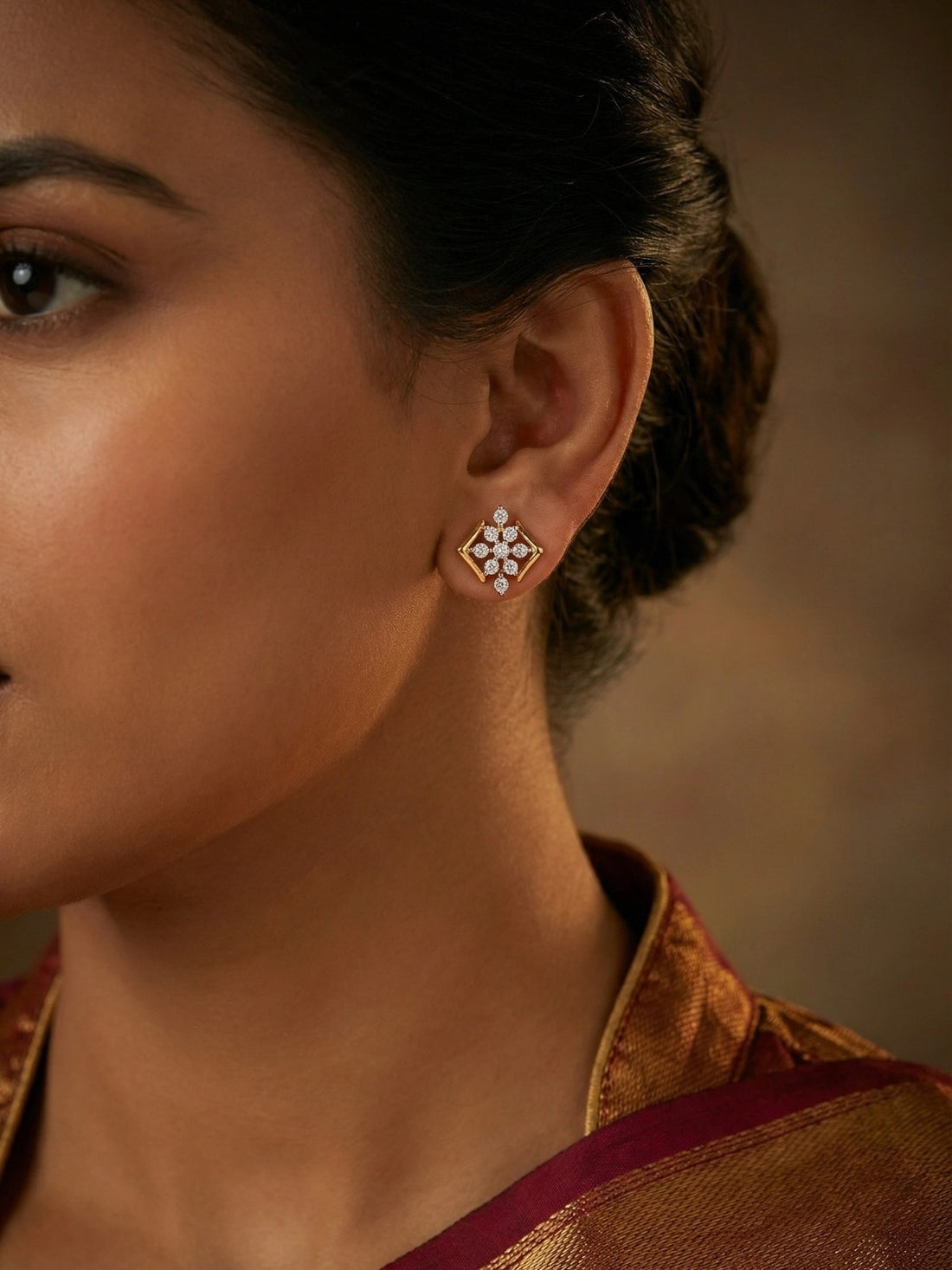 Radiant Square Diamond Earrings