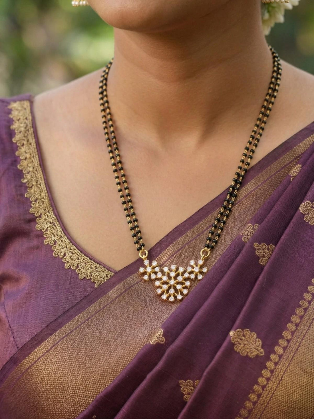 Flower Zircon Mangalsutra