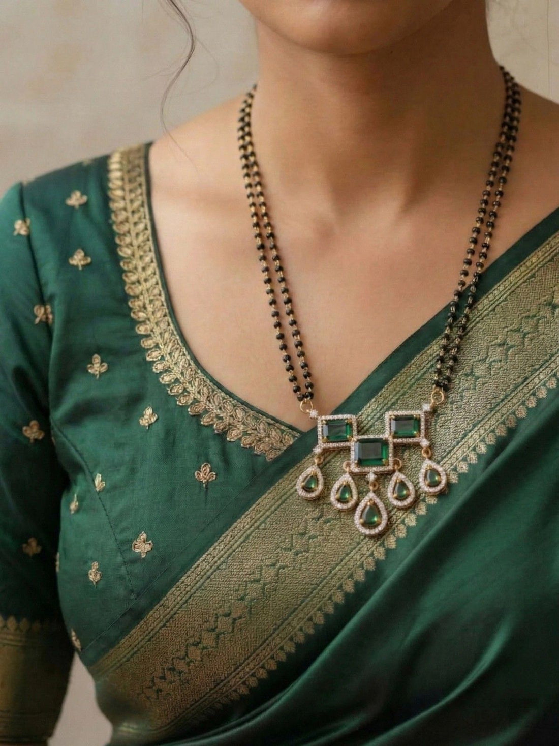 Emerald Timeless Mangalsutra