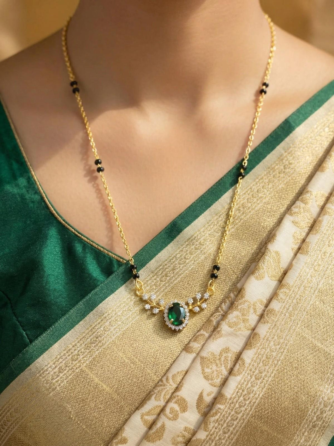 Aakasam Emerald Delight Necklace