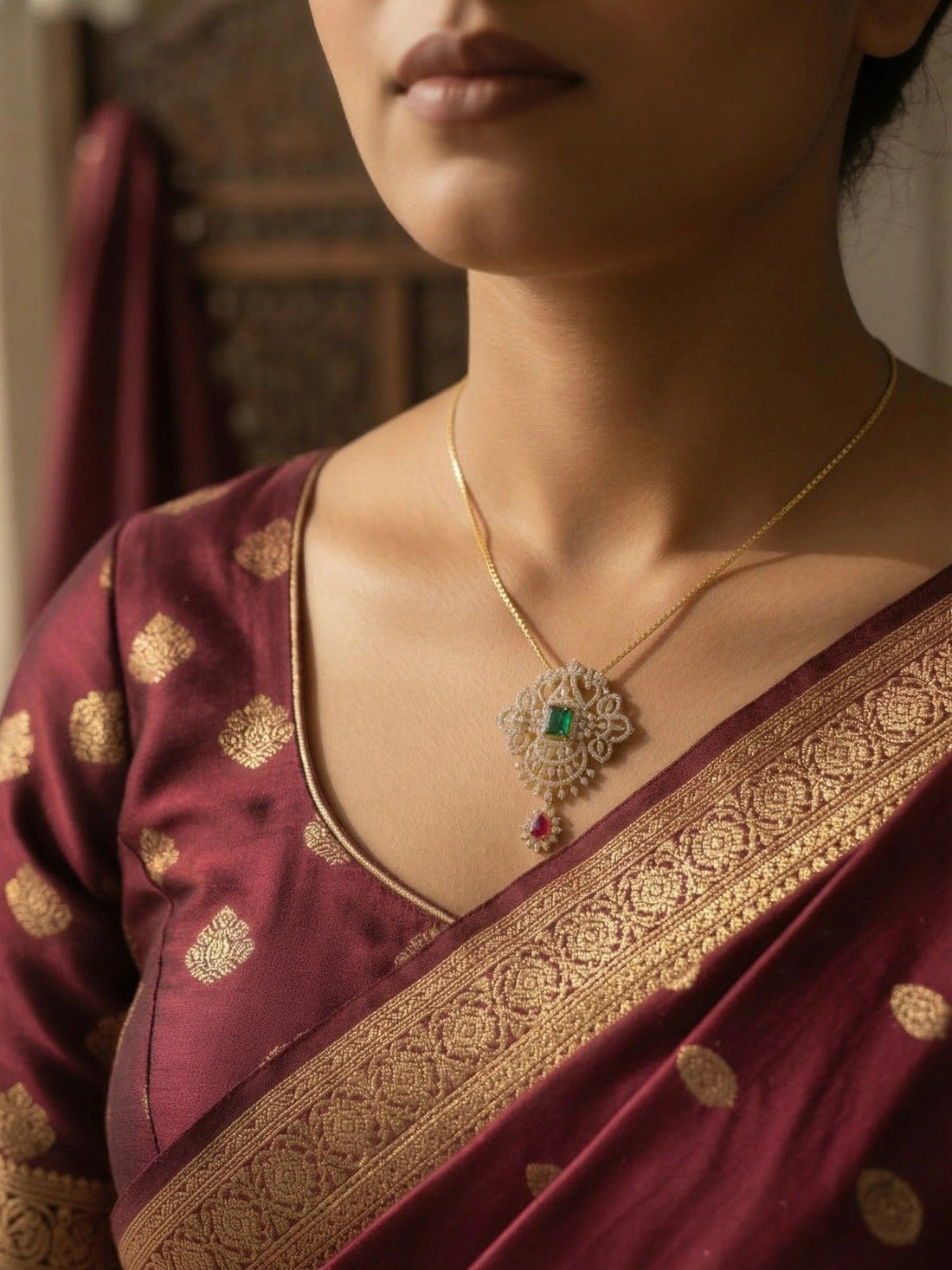 Filigree Statement Brooch Pendant