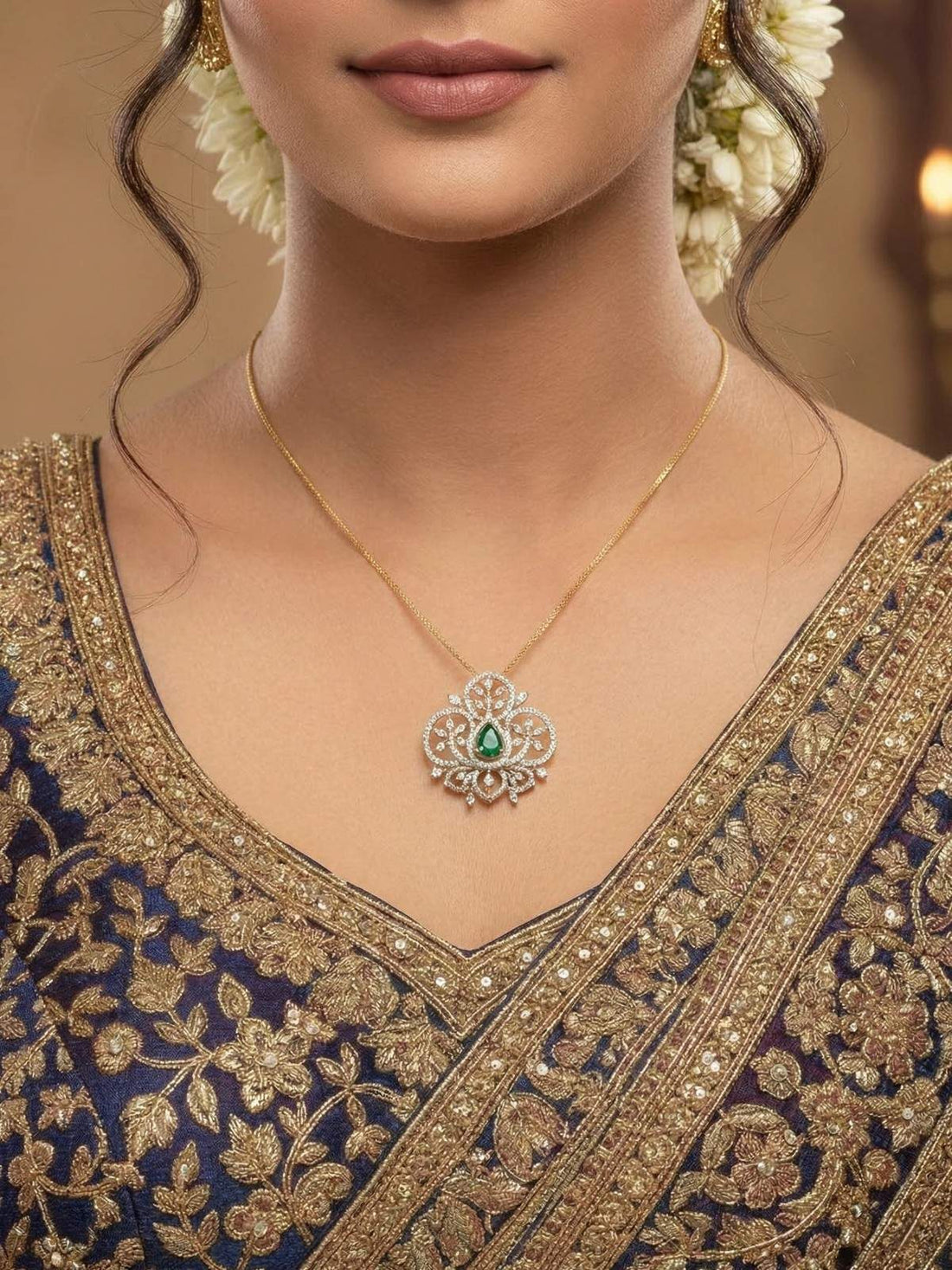 Chandrata Emerald Pendant