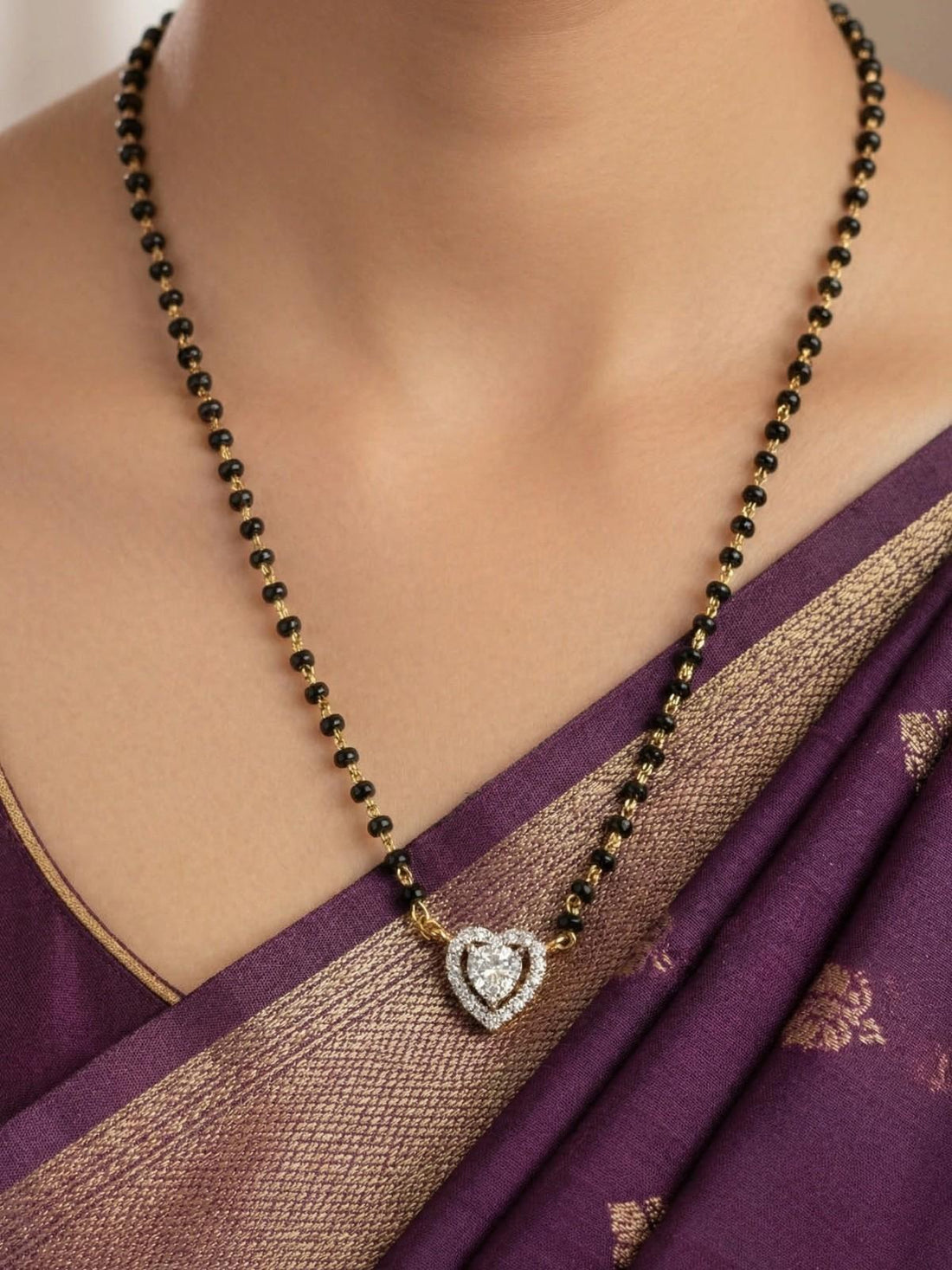 Heart Diamond Mangalsutra