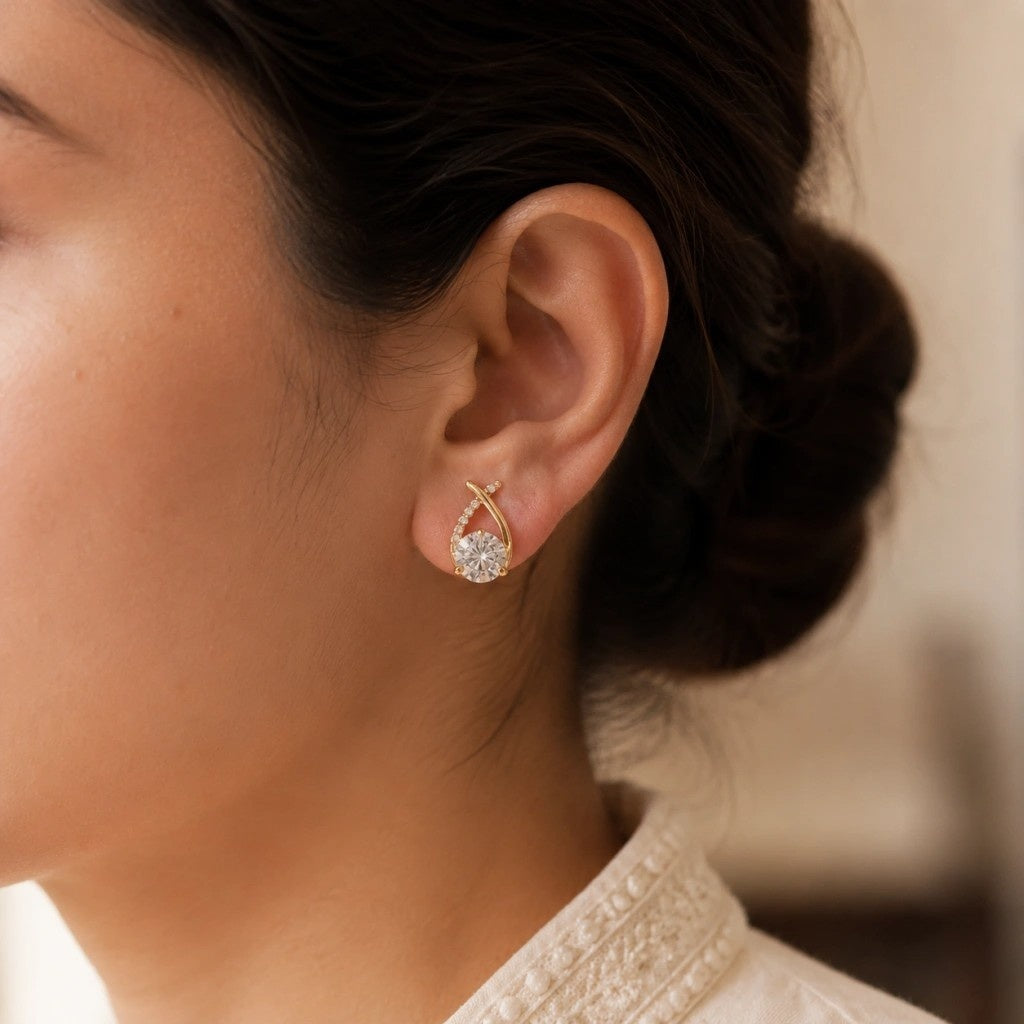 ARCHED DIAMOND EARRINGS