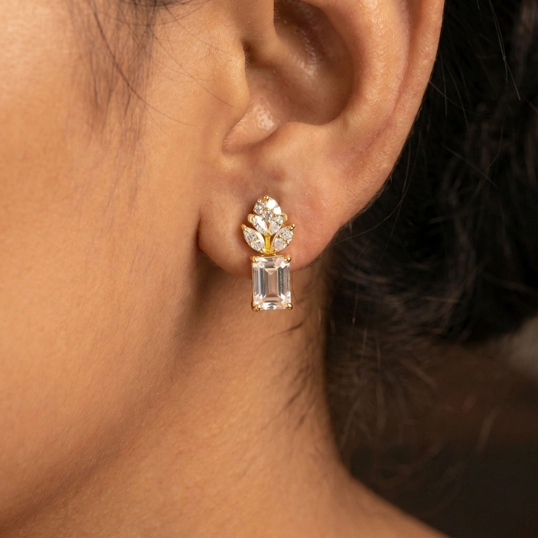 BAGUETTE DROP EARRINGS