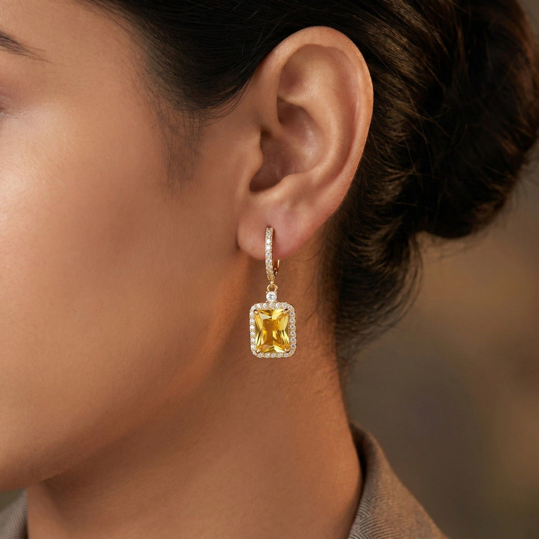 Eva Yellow Sapphire Bali Earring