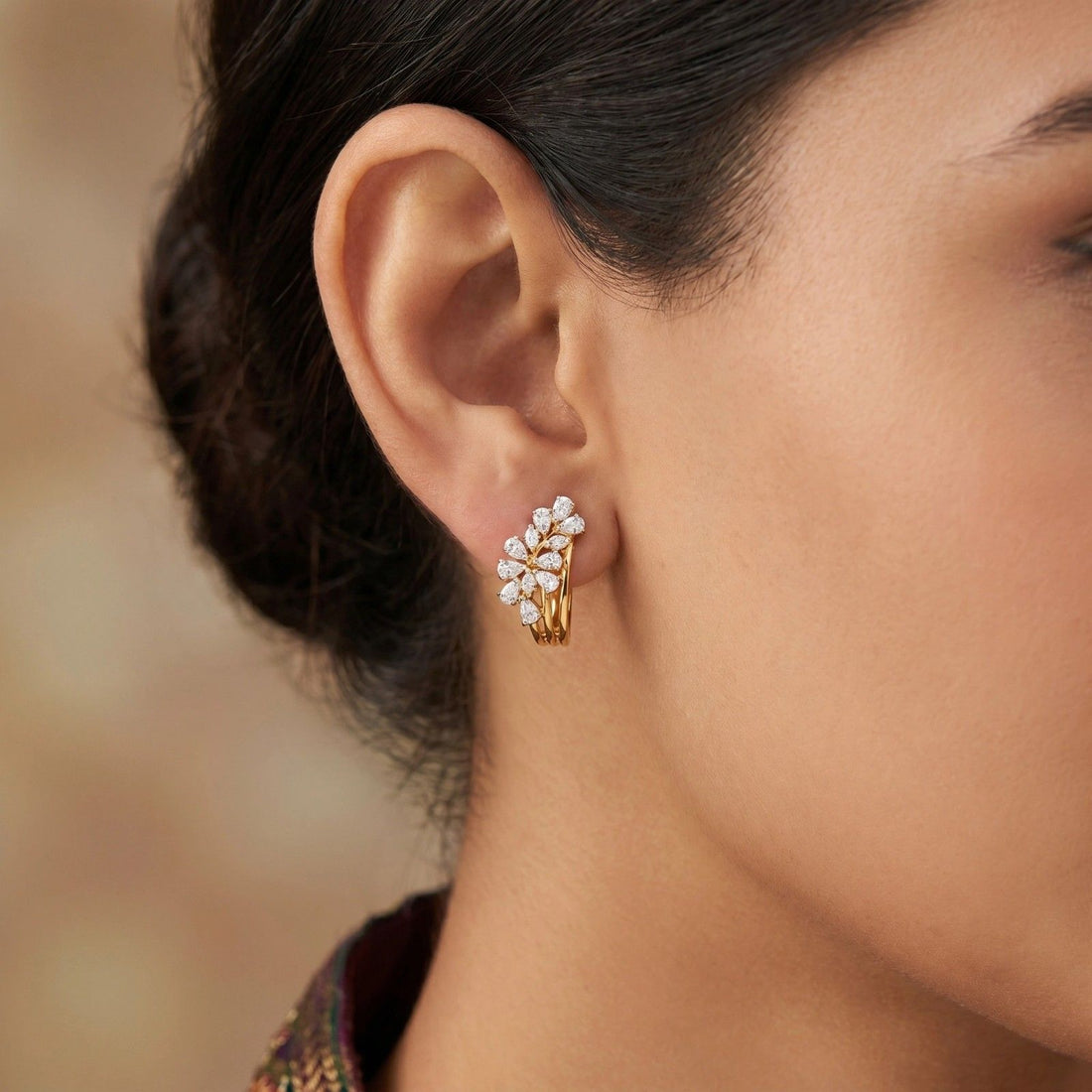 Cz Half-hoop Earrings