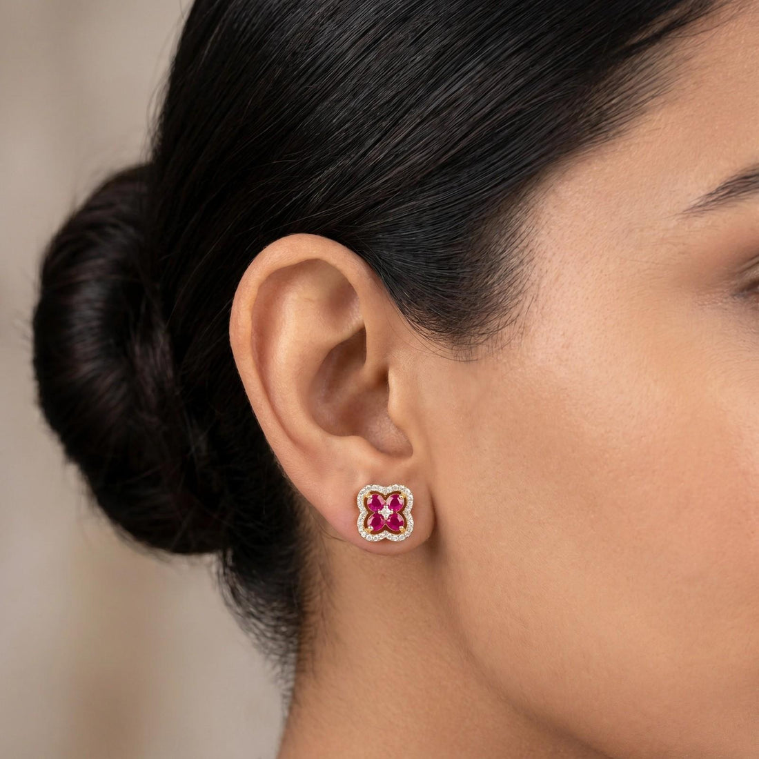 Laya Flower Stud Earrings