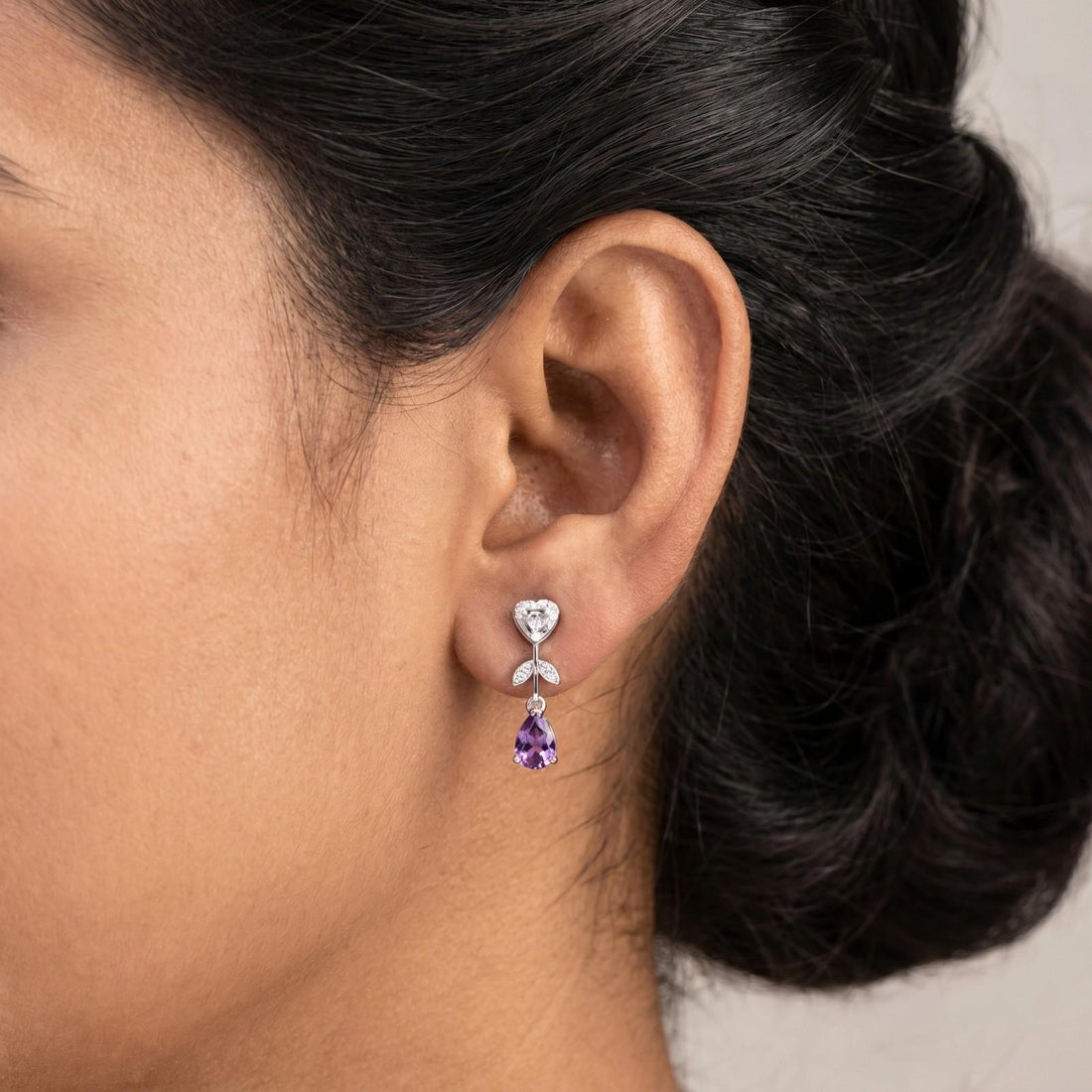 Mouni Amethyst Drop Earrings