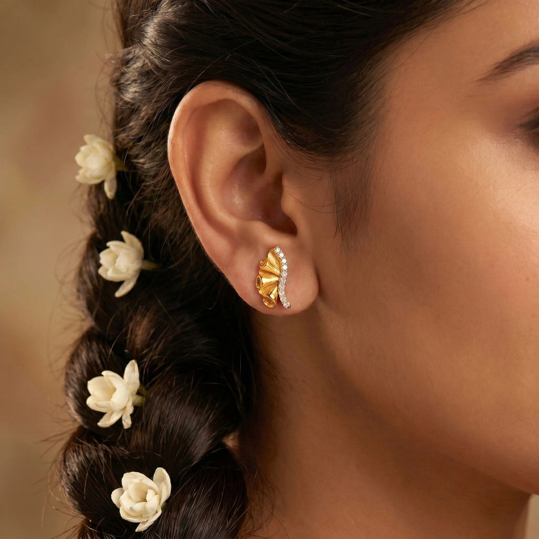 Luminous Gemstone Whirl Earrings