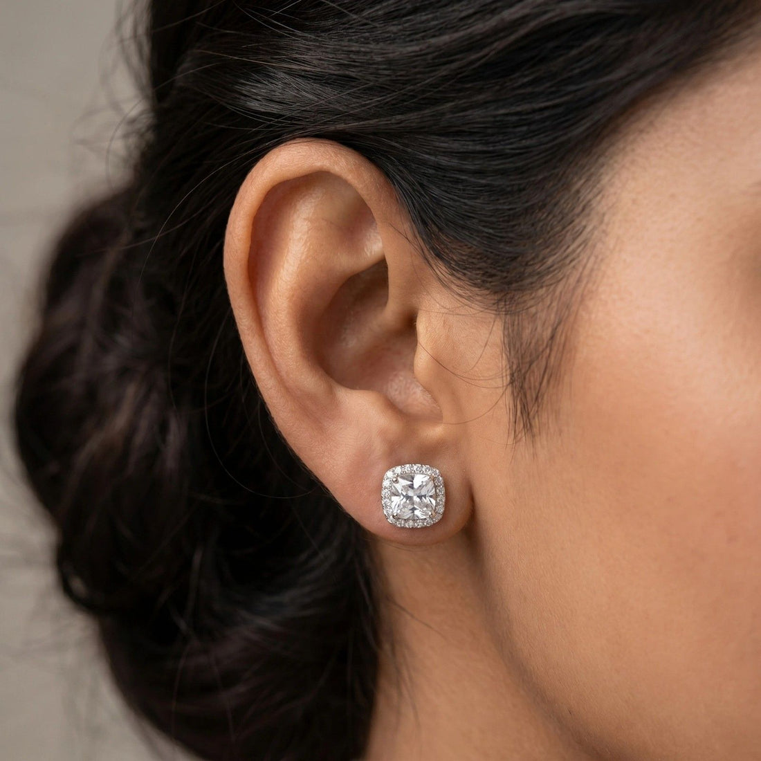 Tvisha Cushion Halo Earring