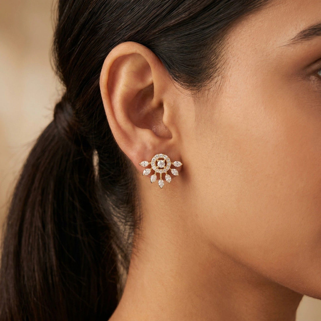 Sunburst Stud Earrings