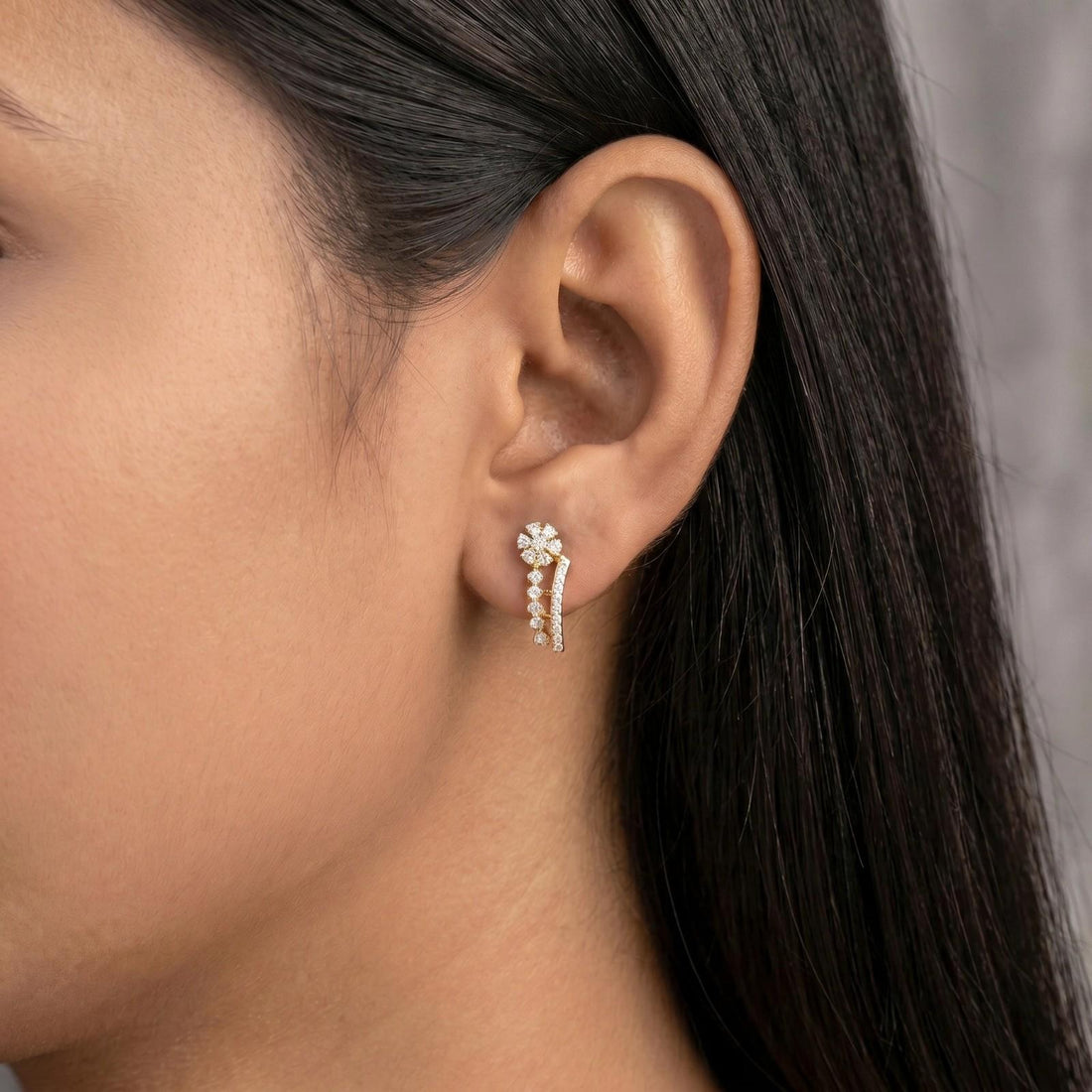 Exquisite Bali Diamond Earrings
